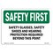 Signmission OSHA Sign, Glasses Shoes And Hearing, 24in X 18in Decal, 24" W, 18" H, Landscape OS-SF-D-1824-L-10954 - alternate 1